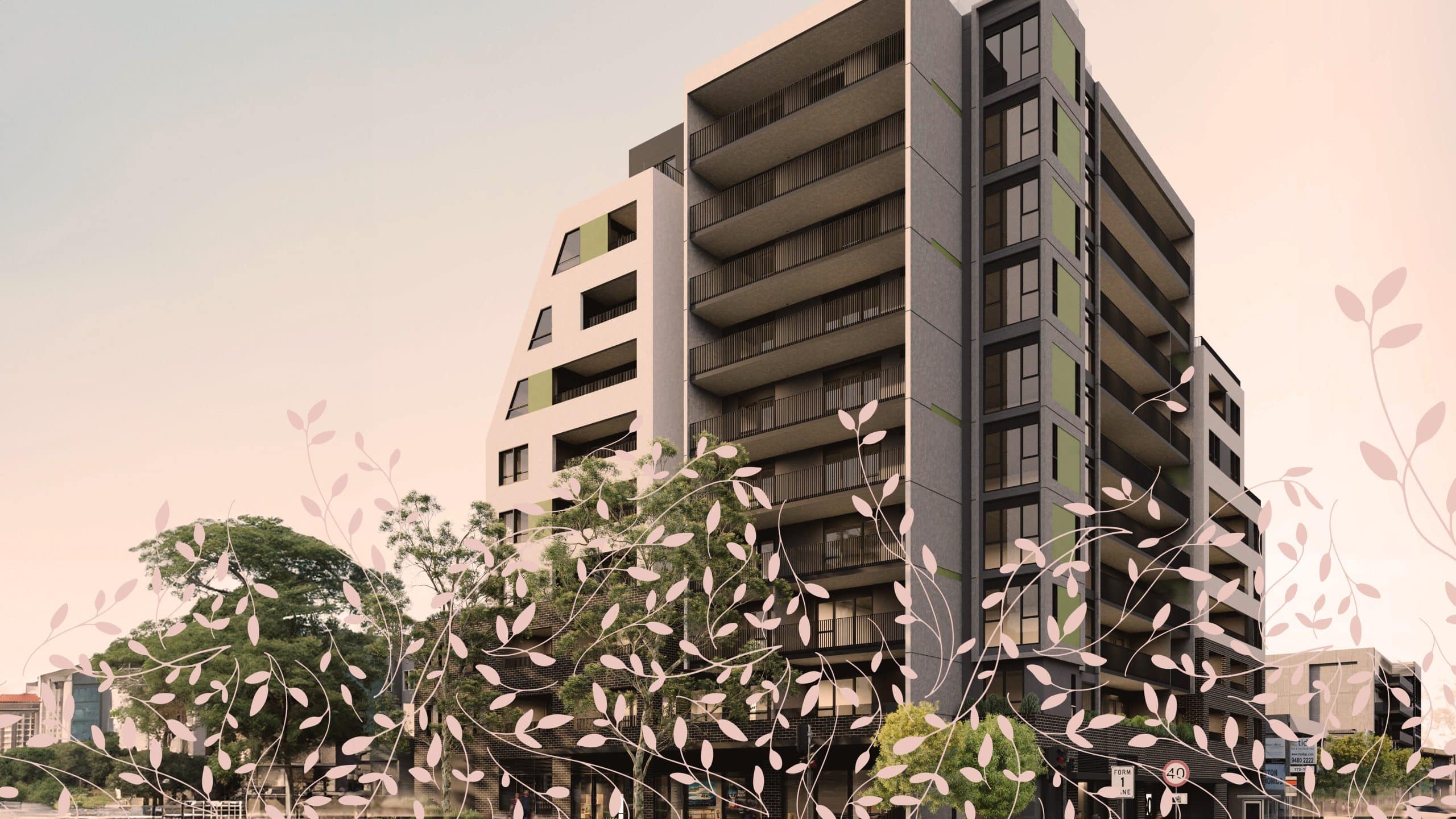 Bellbird on High - illustration of building facade